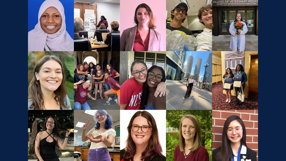 collage of students in biology